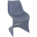 Fine-Line Bloom Dining Chair Dark Gray, 2PK FI2843600